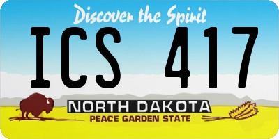 ND license plate ICS417