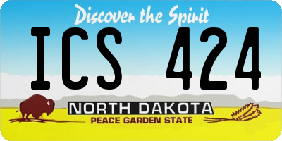 ND license plate ICS424