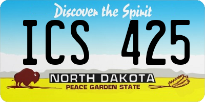 ND license plate ICS425