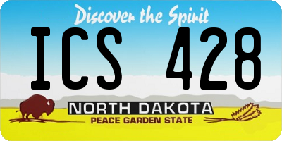 ND license plate ICS428