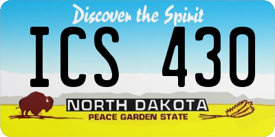 ND license plate ICS430