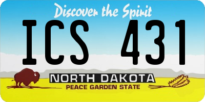 ND license plate ICS431