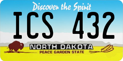ND license plate ICS432