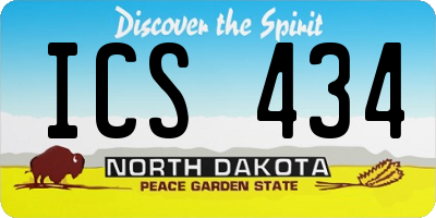 ND license plate ICS434