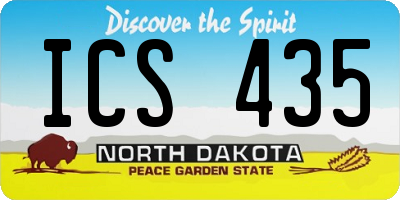 ND license plate ICS435