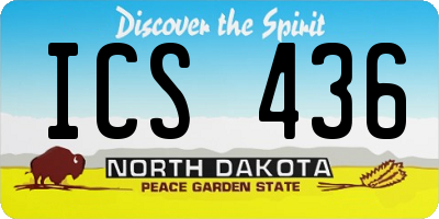 ND license plate ICS436