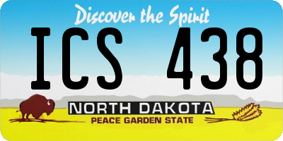 ND license plate ICS438