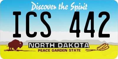 ND license plate ICS442