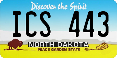 ND license plate ICS443