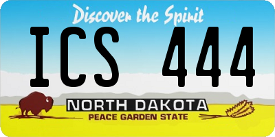 ND license plate ICS444