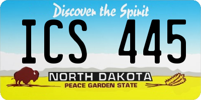 ND license plate ICS445