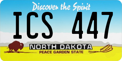 ND license plate ICS447