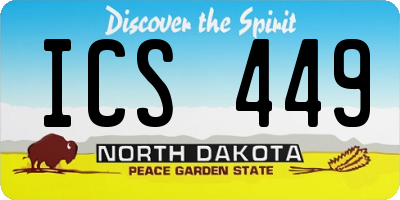 ND license plate ICS449