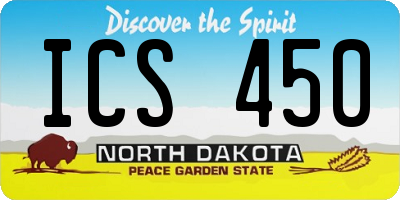 ND license plate ICS450