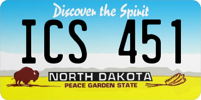 ND license plate ICS451