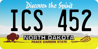 ND license plate ICS452