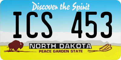 ND license plate ICS453