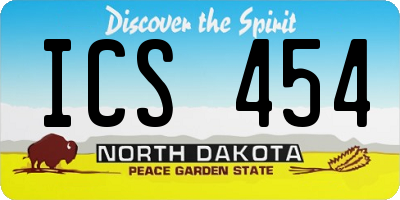 ND license plate ICS454