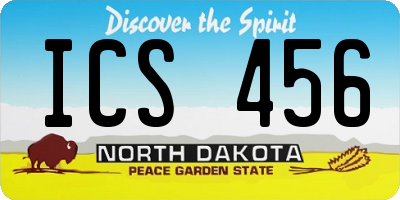 ND license plate ICS456