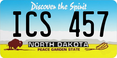 ND license plate ICS457