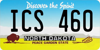 ND license plate ICS460