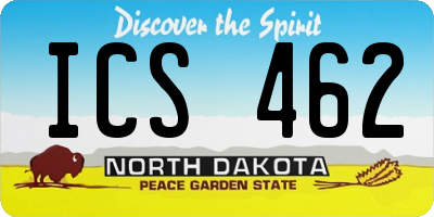 ND license plate ICS462