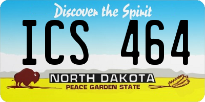 ND license plate ICS464