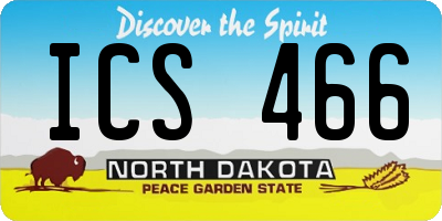 ND license plate ICS466