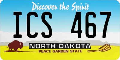 ND license plate ICS467