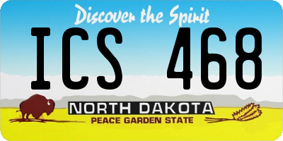 ND license plate ICS468