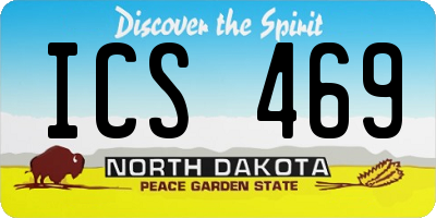 ND license plate ICS469