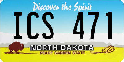 ND license plate ICS471