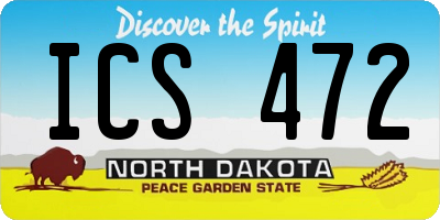 ND license plate ICS472