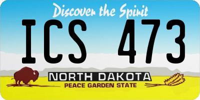 ND license plate ICS473