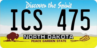 ND license plate ICS475