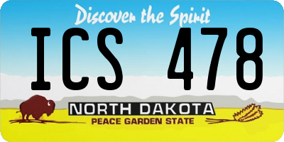 ND license plate ICS478