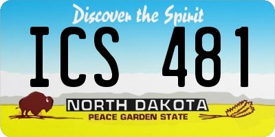 ND license plate ICS481