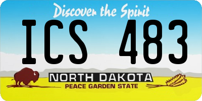 ND license plate ICS483