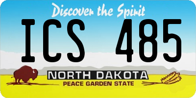 ND license plate ICS485