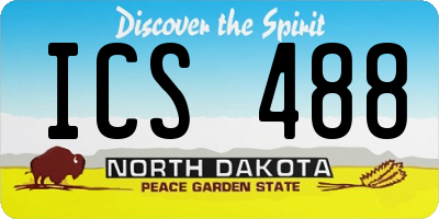 ND license plate ICS488