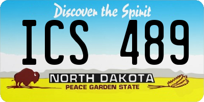 ND license plate ICS489