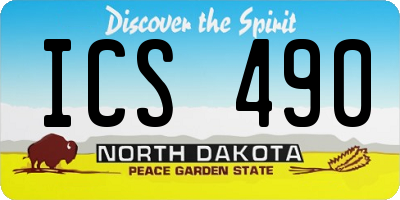 ND license plate ICS490