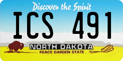 ND license plate ICS491
