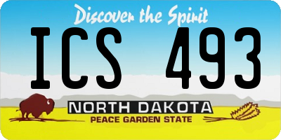 ND license plate ICS493