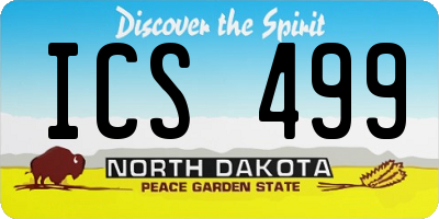 ND license plate ICS499