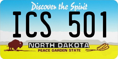 ND license plate ICS501