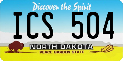 ND license plate ICS504