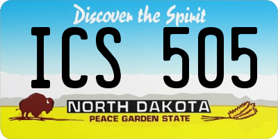 ND license plate ICS505
