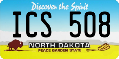 ND license plate ICS508