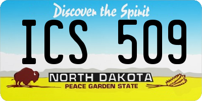 ND license plate ICS509